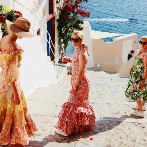 Agua by Agua Bendita Magnolia La Fania Atardecer Maxi Dress XS - Picture 5 of 13